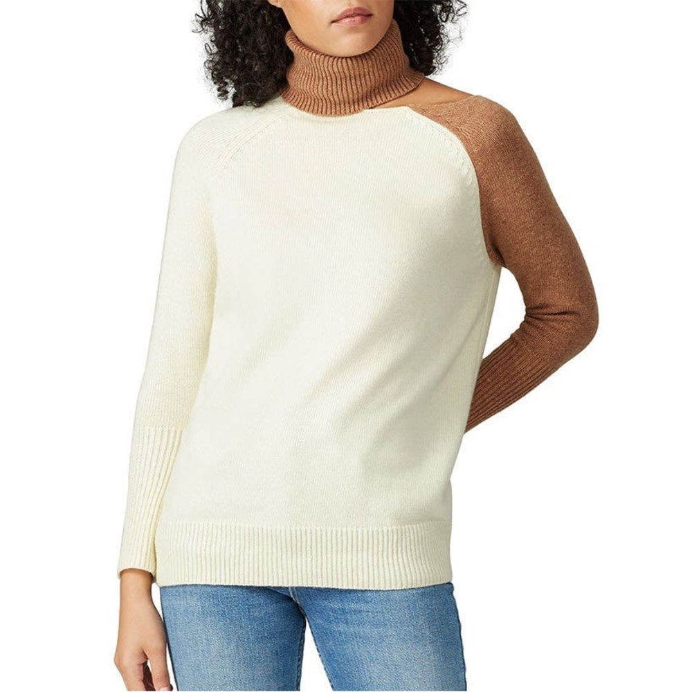 Central Park West Logan Colorblock turtleneck